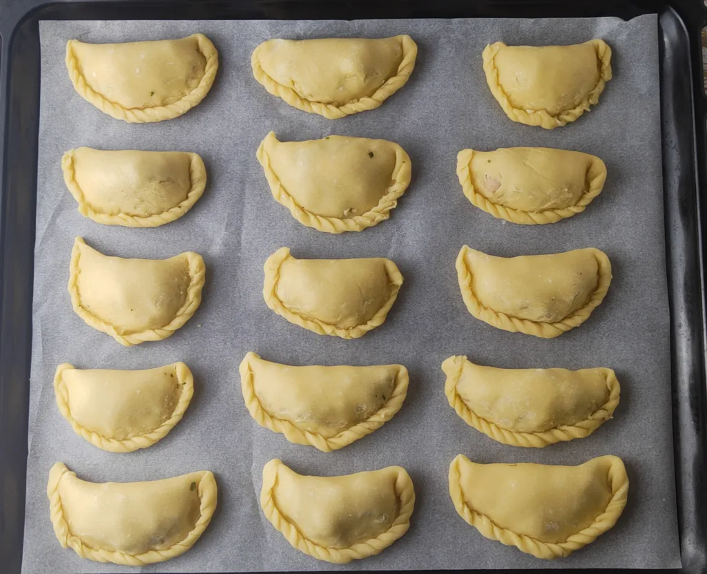 empanadillas ready for baking 