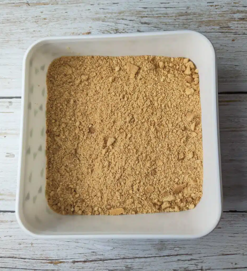 grinding cookies for the cake crust