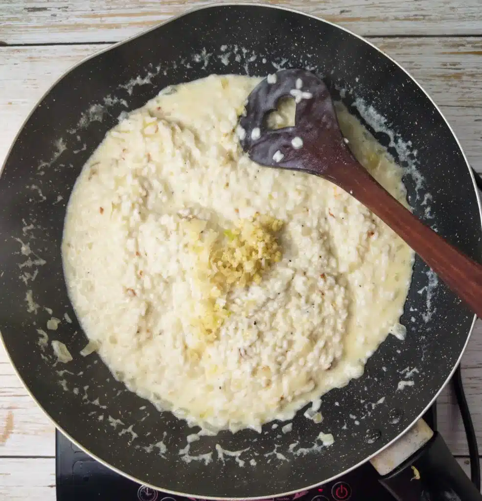 creamy mushroom rice garlic