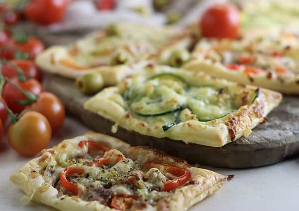 pizza puff pastry tarts