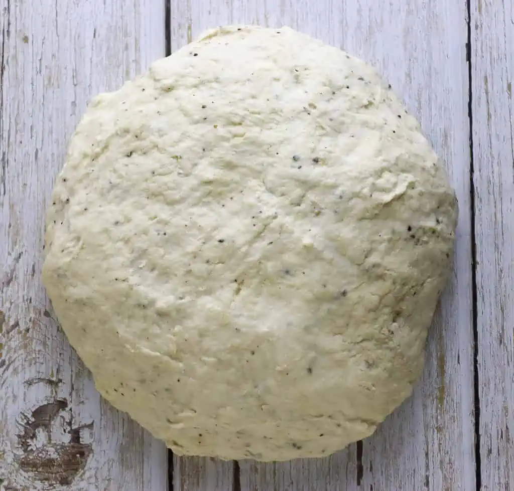 black pepper focaccia dough