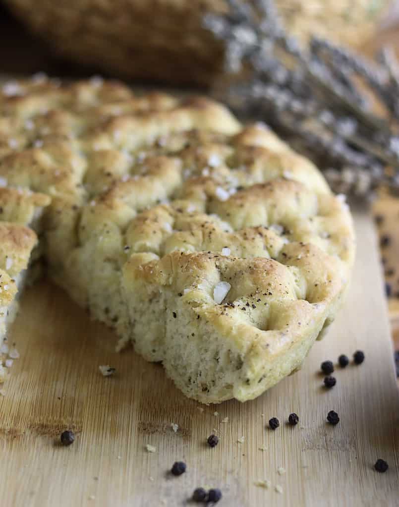 spicy black pepper focaccia