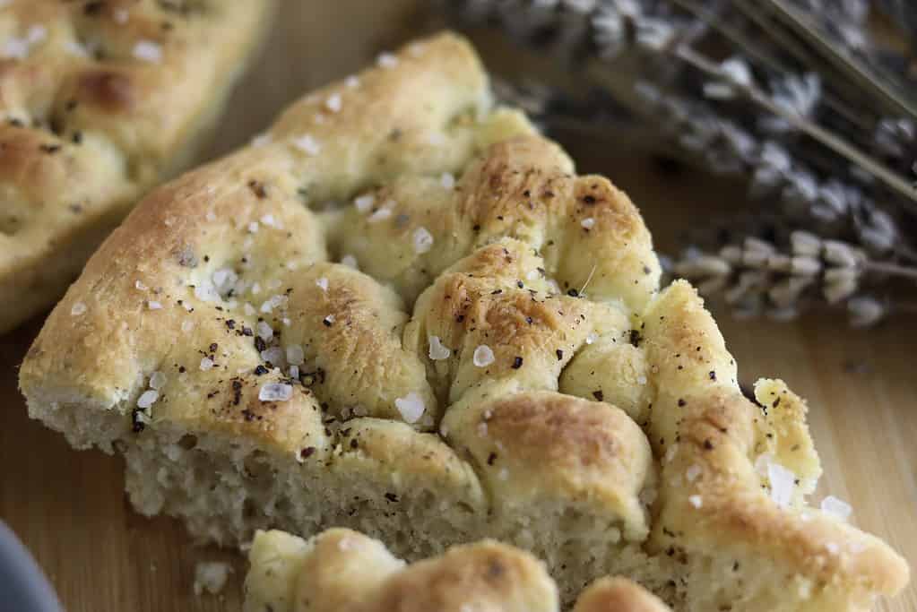 spicy black pepper focaccia