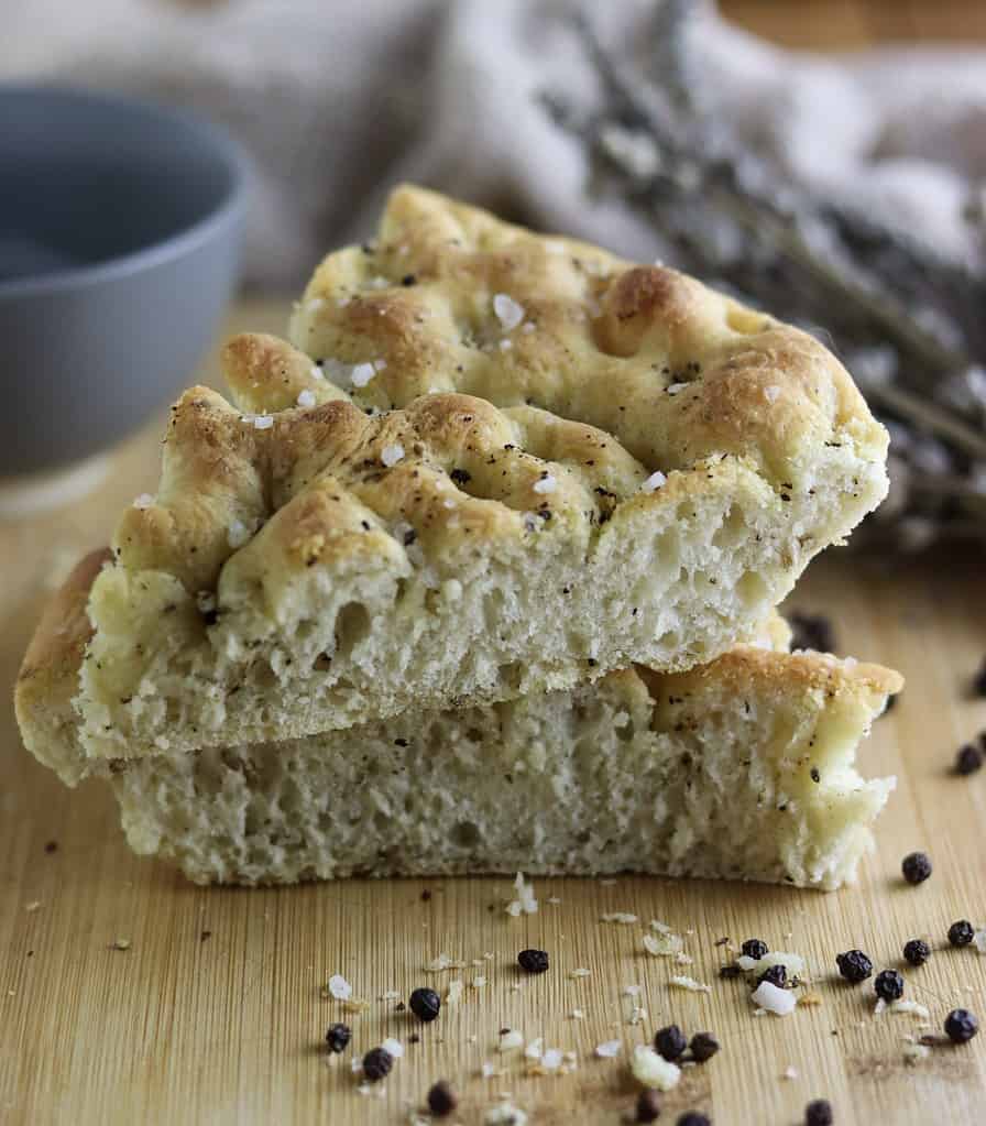 black pepper focaccia bread