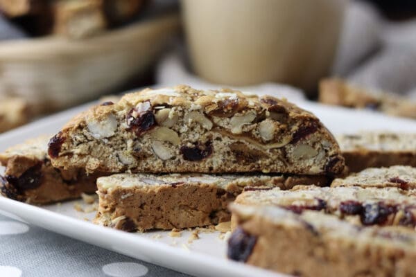 biscottini with a cup of coffee