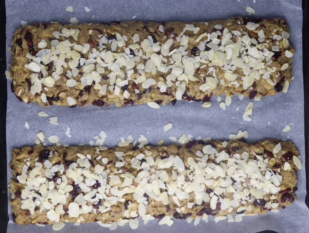step six: how to sprinkle the loaves with walnut slices