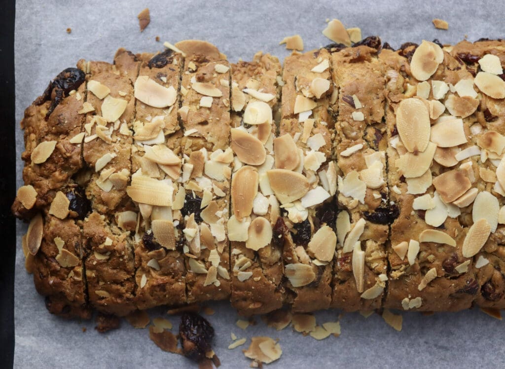 step eight: how to cut hot biscottini loaf 