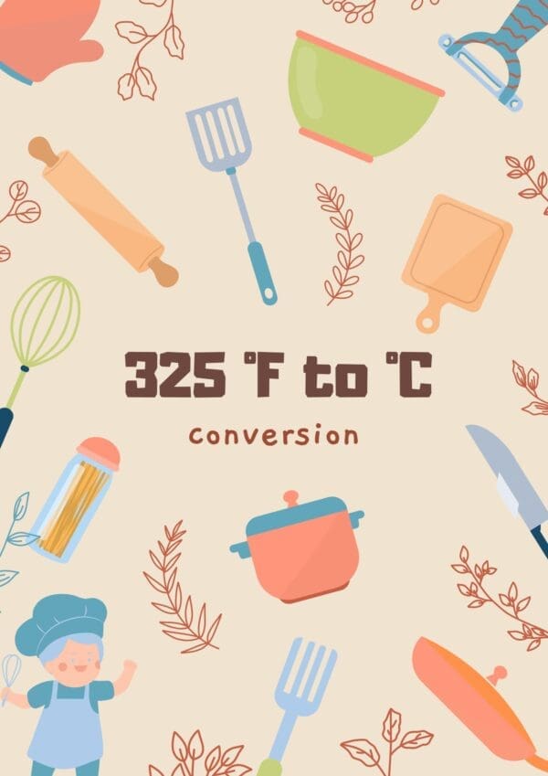 325 °F to °C (325 Fahrenheit to Celsius)