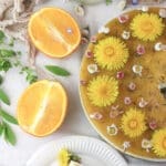 Image of orange dandelion cake