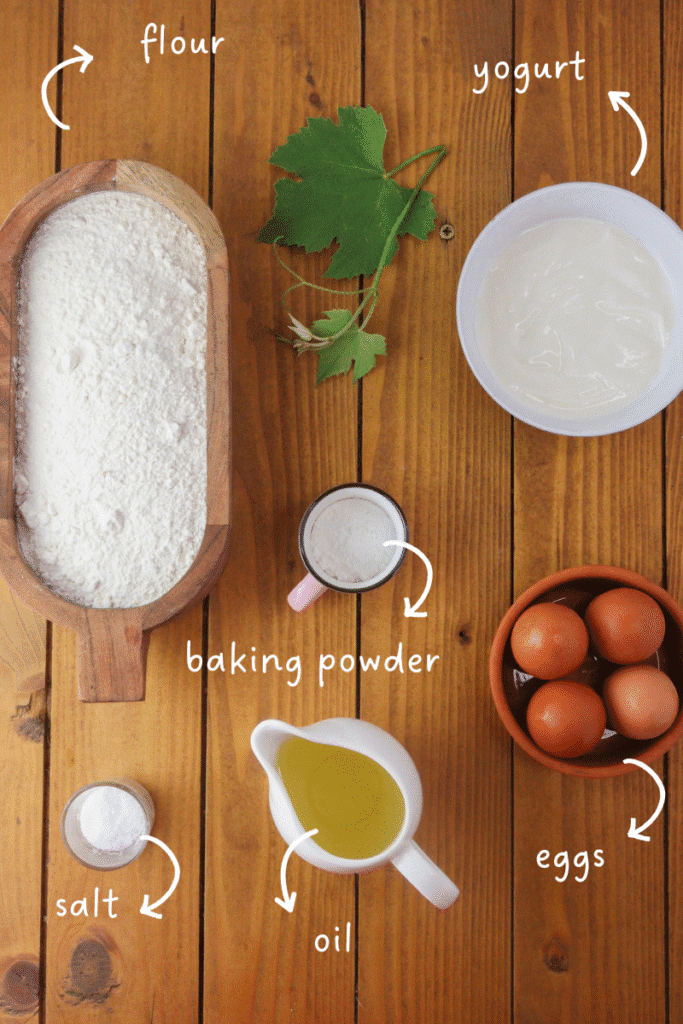ingredients needed to make ustipci (fried dough balls)