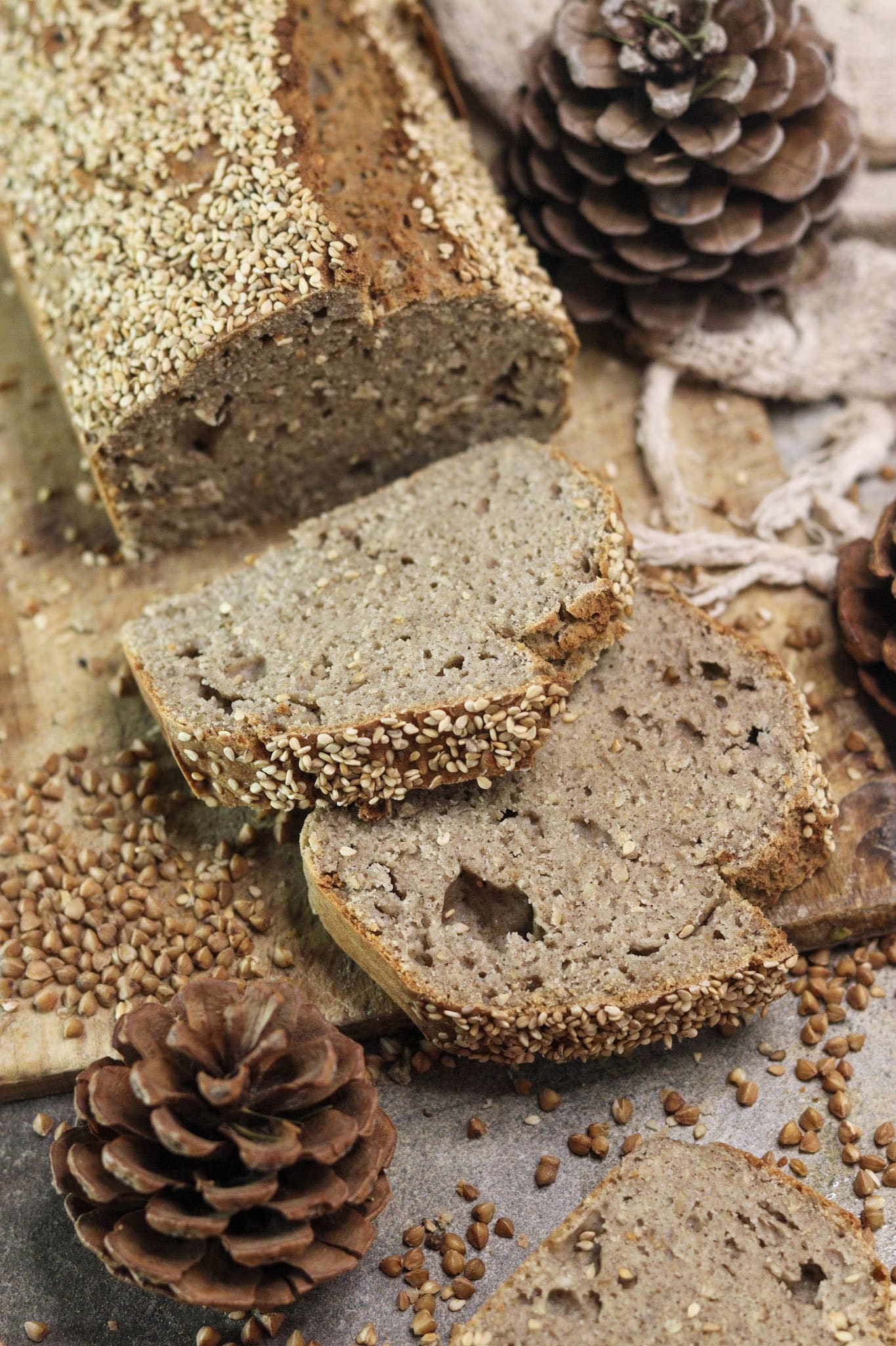 gluten free buckwheat soda bread with yogurt image