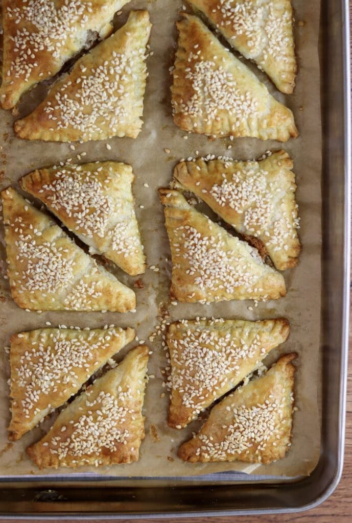 Freshly baked crackling cookies, just right out of the oven.